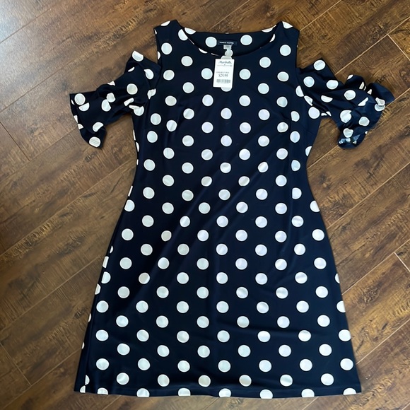 Tommy Hilfiger Dresses & Skirts - NewTommy Hilfiger navy dress with peek abo shoulders
